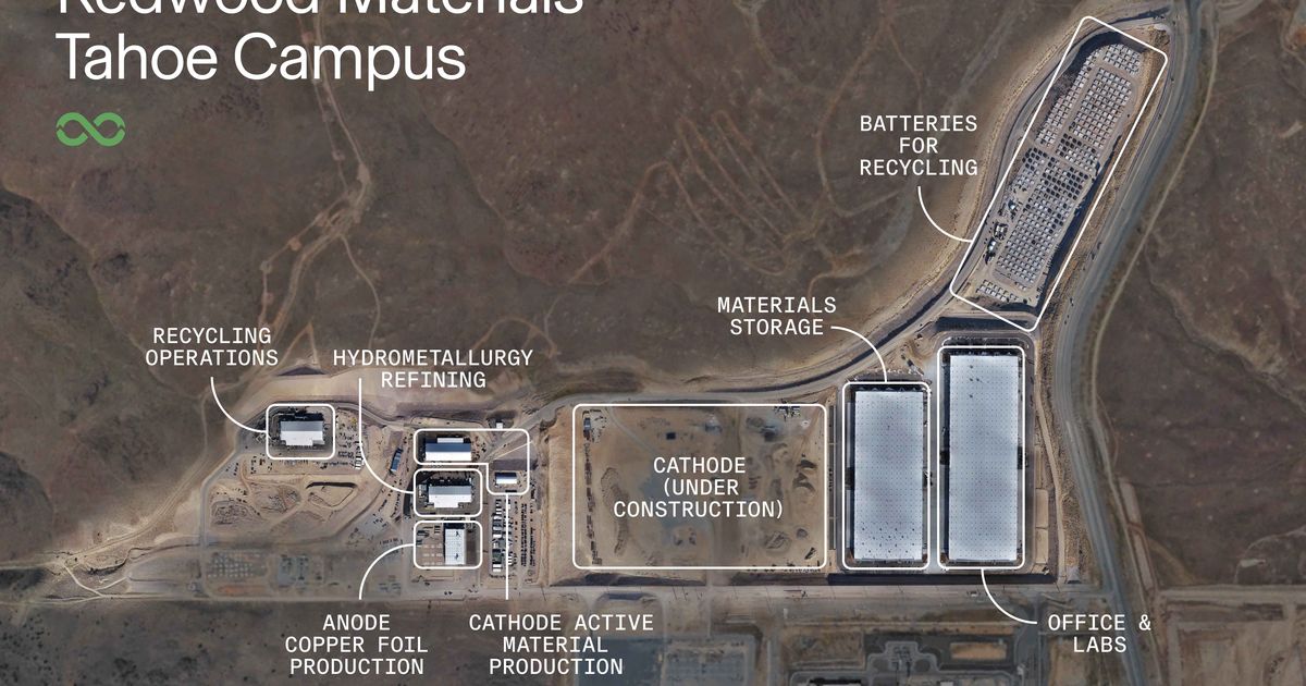 Redwood Materials发布电池回收与材料再生项目